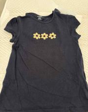 T-shirt bleu fleur doré kiabi 94 