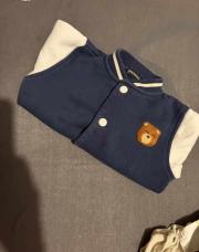 Blouson bleu blanc ourson 24 mois