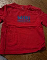 T-shirt mini frimousse 12 mois rouge