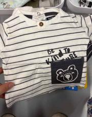 T-shirt ligne 3 mois blanc