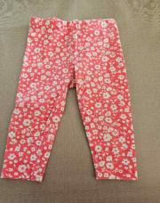 Leggings rouge fleur blanche 