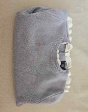 Pull bleu dentelle 