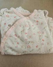 Pyjama blanc rose fleur