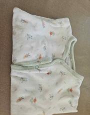 Pyjama blanc vert d'eau 