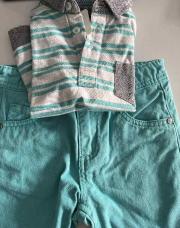 Ensemble short/tshirt 3A turquoise 