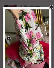 Robe fleuri rose 
