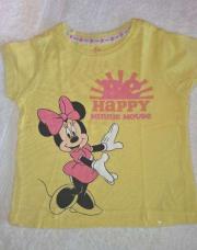T-shirt jaune minnie rose T80