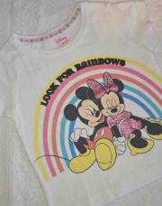 T-shirt minnie Mickey blanche T80