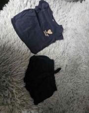 Ensemble 2 pcs Fille short + t-shirt foncé