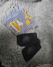 Ensemble 2 pcs garçon short + t-shirt éléphant 