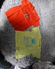 Lot 2 T-shirts orange vert jaune fluo 