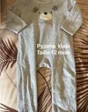 Pyjama kiabi ourson taille 12mois