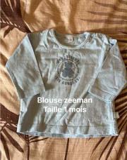 Blouse zeeman nounours 1mois