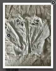 Gilet fille blanc fleur shein 5ans