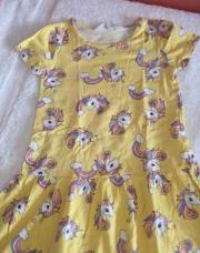 Robe licorne jaune 98/104