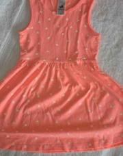 Robe orange pt coeur - T98