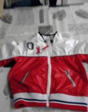 blouson léger h&m blanc rouge 86
