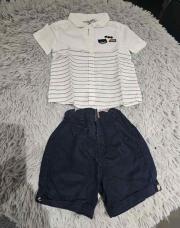 Ensemble 2pcs Kiabi Chemise courte + short bleu