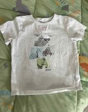 Teeshirt boss blanc safari 2 ans 