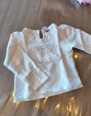 Pull blanc papillon