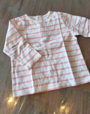 T-shirt longue manche rayé rose
