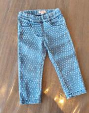 Jean bleu a pois