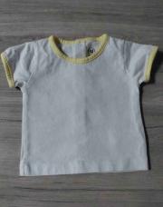T shirt blanc jaune