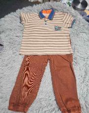 Ensemble 2 pièces, Pantalon + t-shirt orange TQF