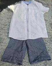 Ensemble 2 pièces, Short + chemise bleu Okaidi Okaidi 