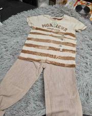 Ensemble 2 pièces, Pantalon + t-shirt beige