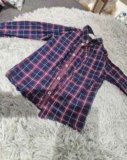 Chemise carreaux bleu rouge