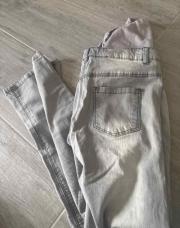 Jeans gris clair prémaman T34