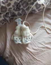 Moufles chat beige doré t2