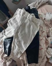 Pantalon bretelles beige t68