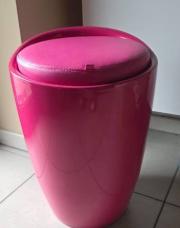 Tabouret de rangement décoratif rose