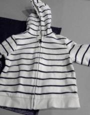 gilet capuche blanc kiabi 24 m