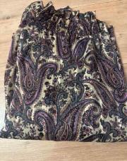 Blouse transparente ton mauve beige 