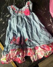 Robe jeans fleuris 