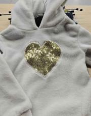 Pull coeur doré 