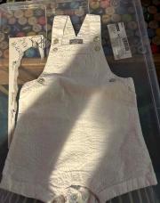 Salopette 6 M blanche sergent major 