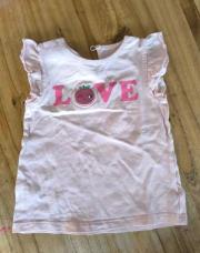 Tee shirt c&a rose love 12 mois 