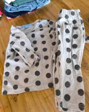 Pyjamas gris pois paillette 9 mois 