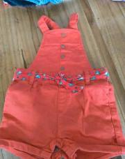 Salopette orange ceinture okaidi neuve 