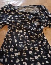 T shirt longue manche fleurs grossesse