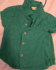 Chemise verte 9 mois