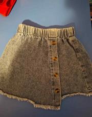 Jupe jeans bouton