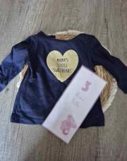 HAUT BLEU COEUR DORE 3MOIS