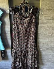 Robe brune orange 