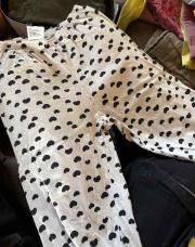 Pantalon blanc à cœur 6/8 ans 