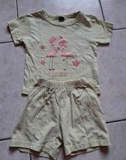 Pyjama été jaune flamand rose 98